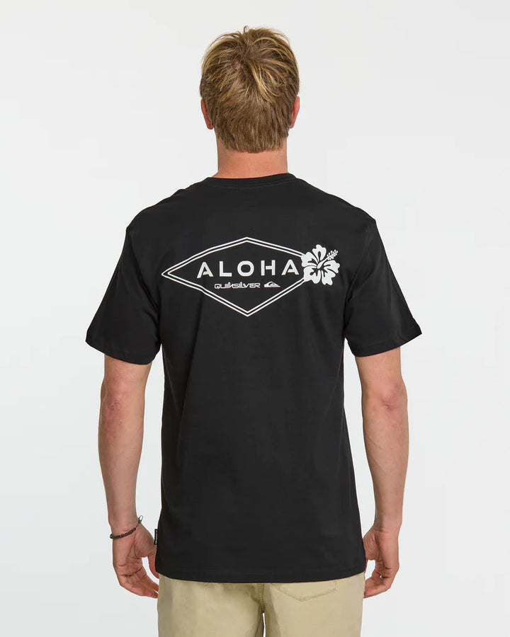 QUIKSILVER HI CLASSIC ALOHA TEE - BLACK