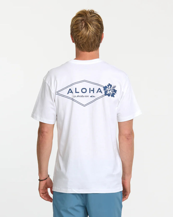 QUIKSILVER HI CLASSIC ALOHA TEE - WHITE