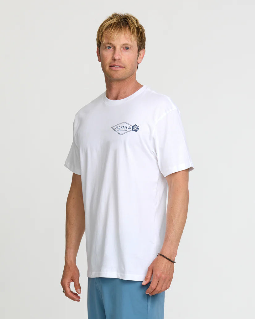 QUIKSILVER HI CLASSIC ALOHA TEE - WHITE