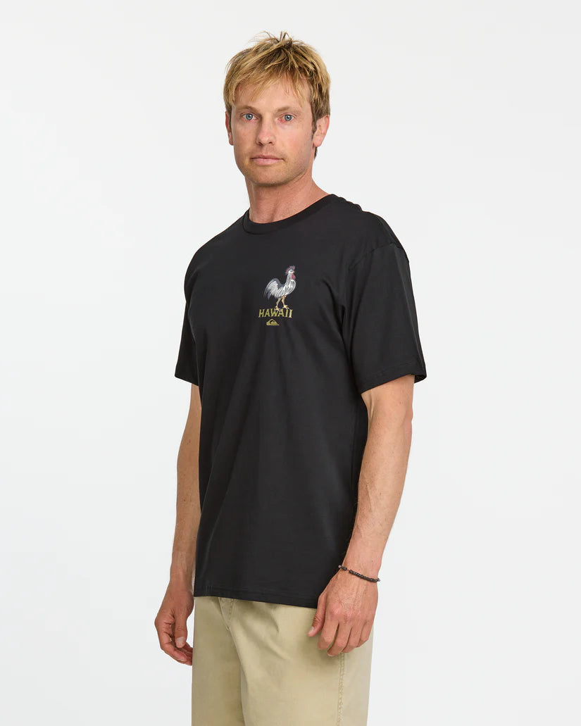 QUIKSILVER HI ROOSTER BOYZ TEE - BLACK