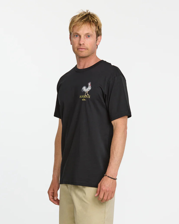 QUIKSILVER HI ROOSTER BOYZ TEE - BLACK
