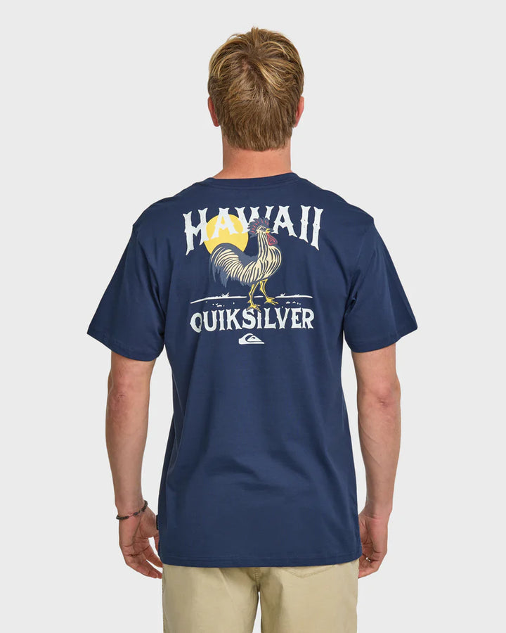 QUIKSILVER HI ROOSTER BOYZ TEE - NAVY BLUE