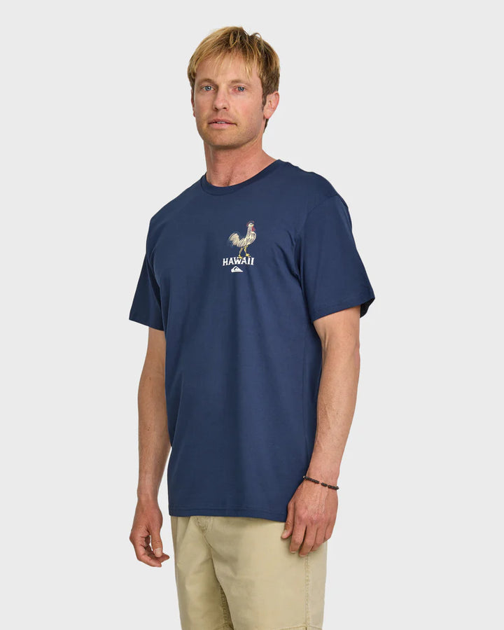QUIKSILVER HI ROOSTER BOYZ TEE - NAVY BLUE