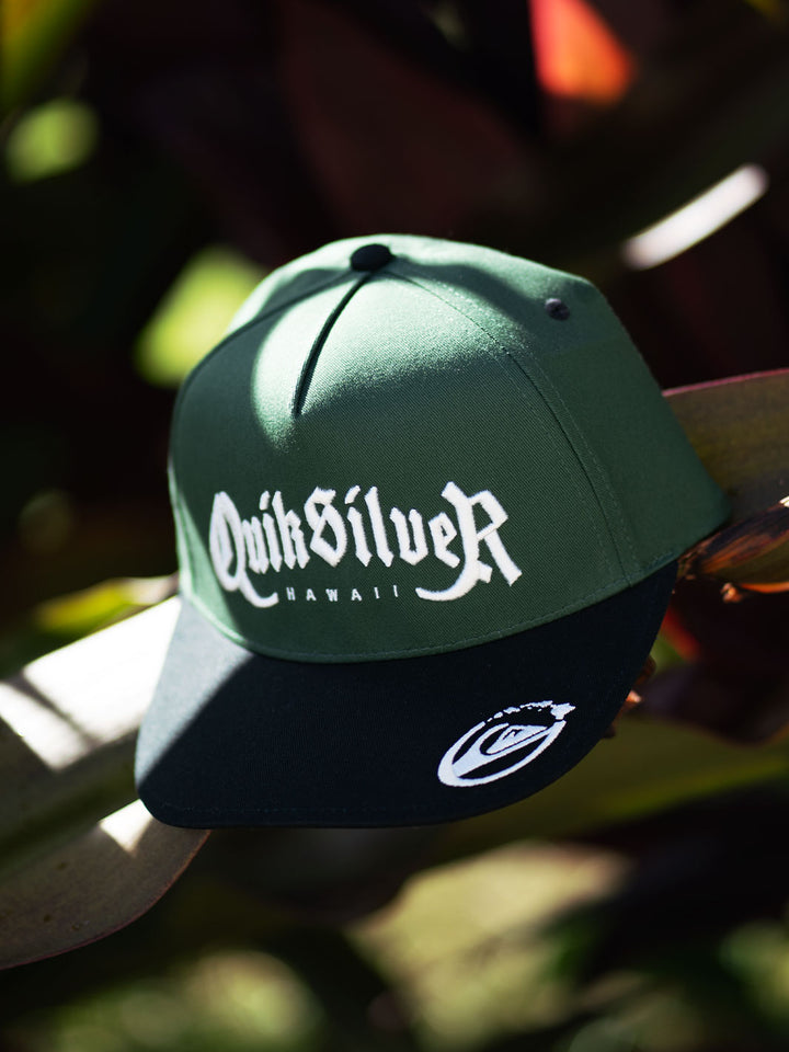 QUIKSILVER HAWAII MADE SNAPBACK HAT - GREEN TOPIARY (GTI)
