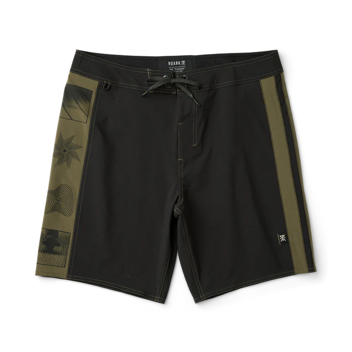 ROARK PASSAGE PANEL BOARDSHORT - BLACK