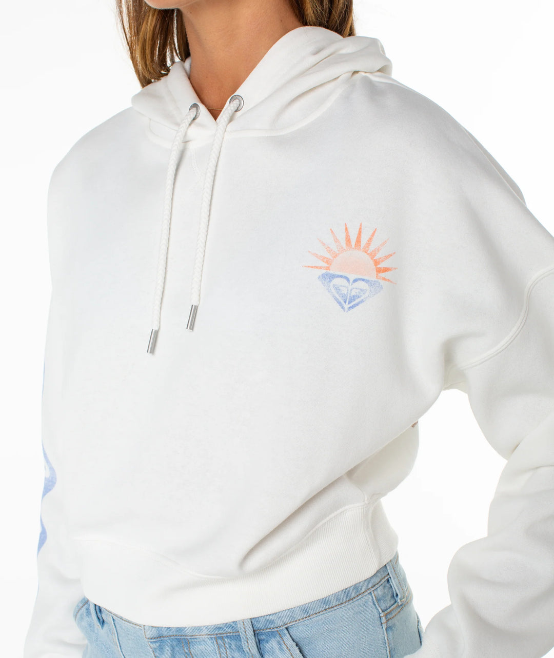 ROXY BREAKWATER HOODIE - WHITE (WCB)