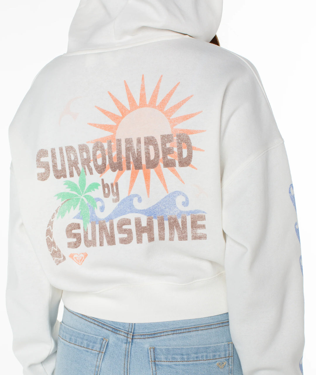 ROXY BREAKWATER HOODIE - WHITE (WCB)