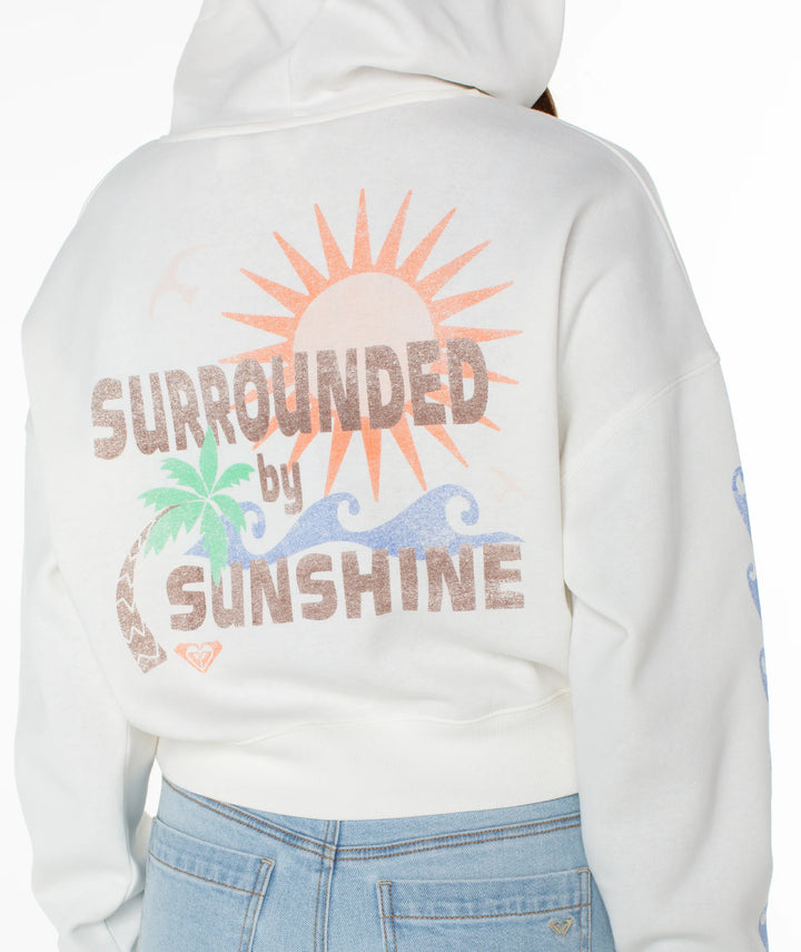 ROXY BREAKWATER HOODIE - WHITE (WCB)
