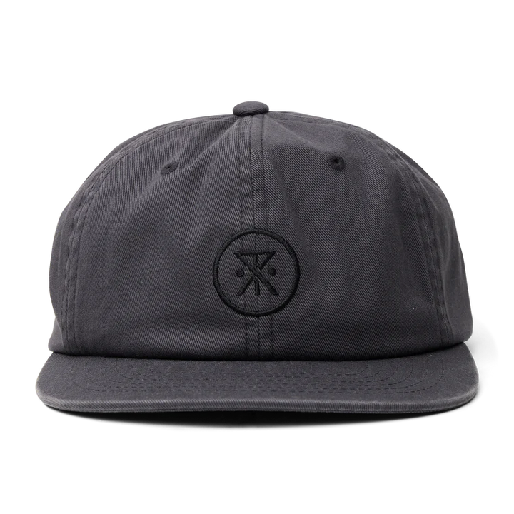 ROARK MADE TO FADE 6 PANEL STRAPBACK HAT - WASHED CHARCOAL (WCC)
