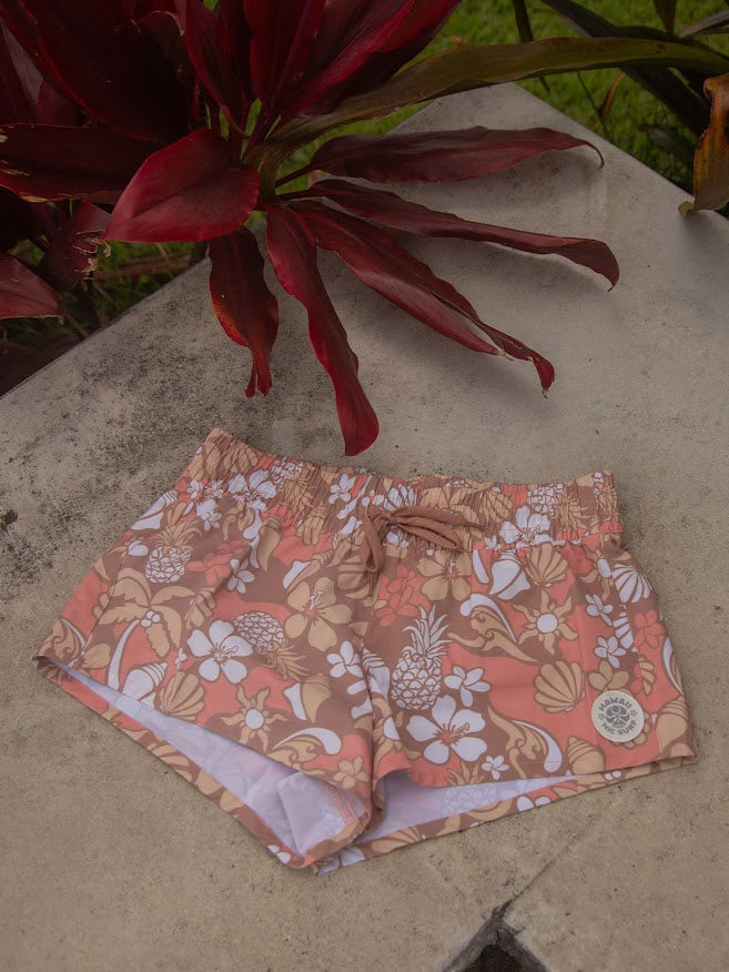 HIC LUCIA WOMENS BOARDSHORTS - SAND/PINK (SND)