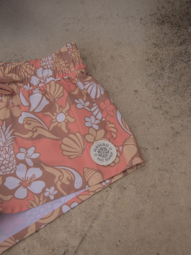 HIC LUCIA WOMENS BOARDSHORTS - SAND/PINK (SND)