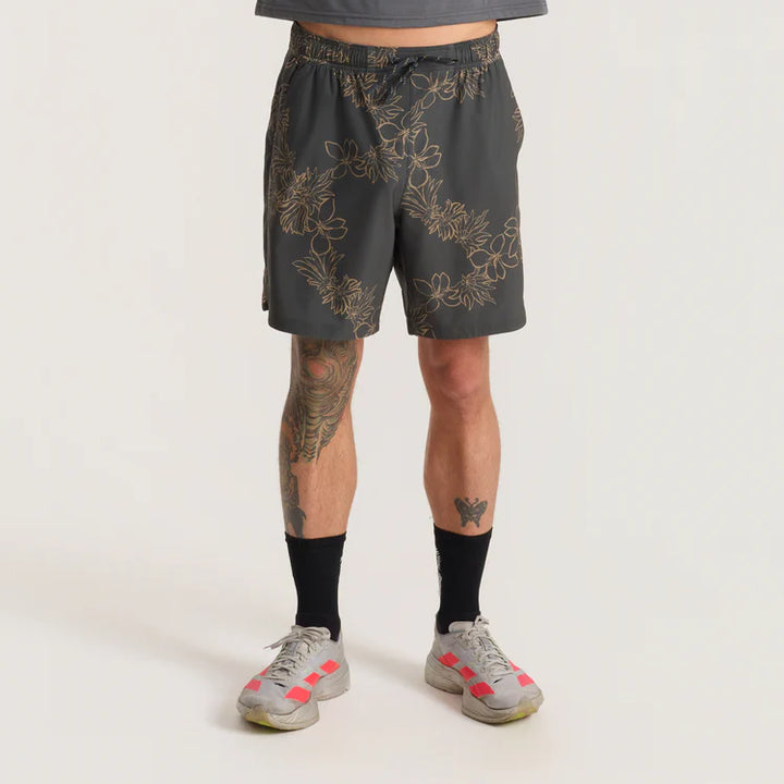 ROARK SERRANO 7" ACTIVE SHORTS - ONYX FLORAL (OXF)