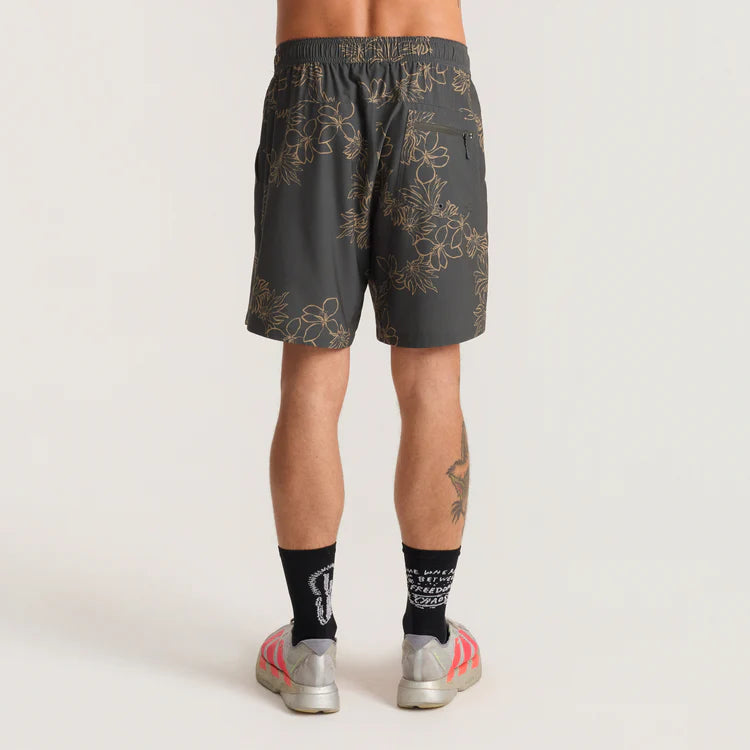 ROARK SERRANO 7" ACTIVE SHORTS - ONYX FLORAL (OXF)