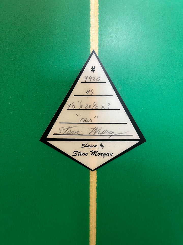 STEVE MORGAN 9'0" OLO FUTURE FIN SURFBOARD SM 4920