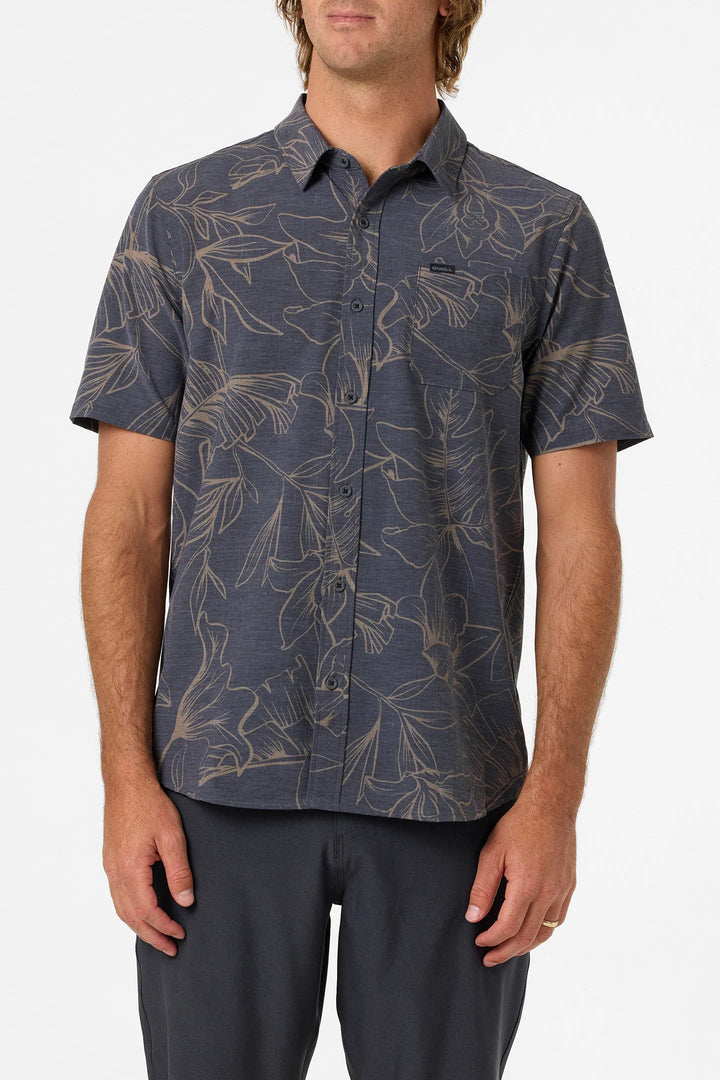 O'NEILL TRVLR UPF TRAVERSE HI BUTTON DOWN SHIRT - BLACK