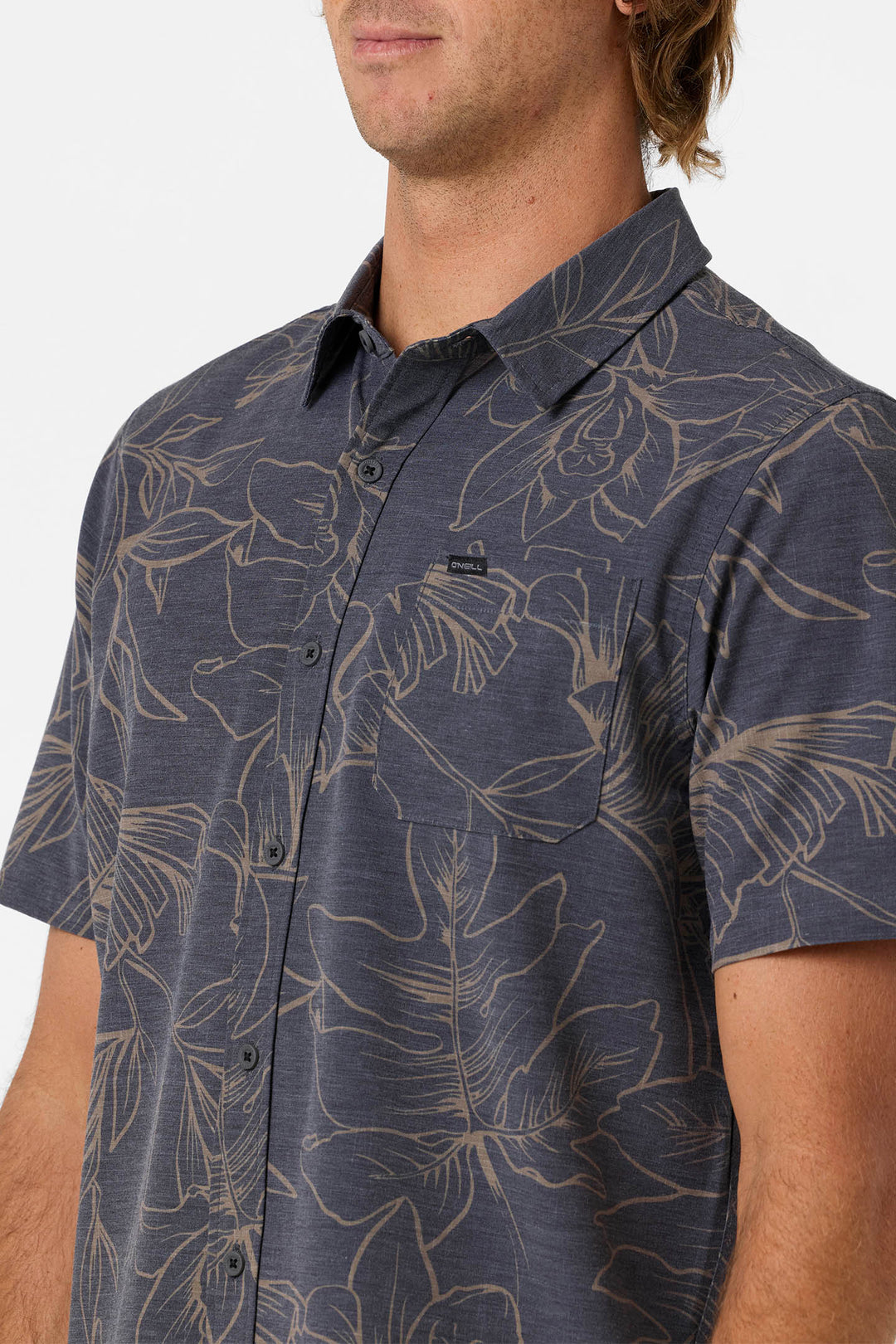 O'NEILL TRVLR UPF TRAVERSE HI BUTTON DOWN SHIRT - BLACK