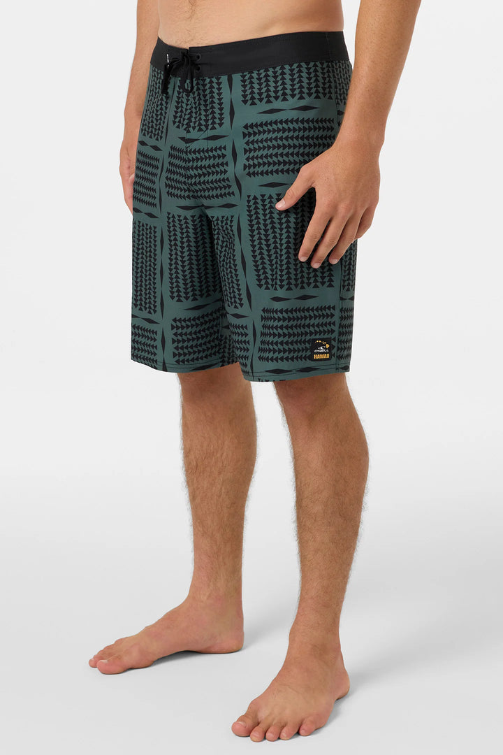 O'NEILL HYPERFREAK HEAT SOLID 20" HAWAII BOARDSHORT - HUNTER GREEN (HUG)