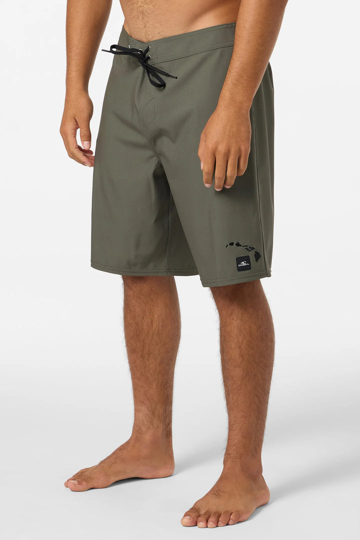 O'NEILL HYPERFREAK HEAT SOLID HAWAII BOARDSHORT - ARMY