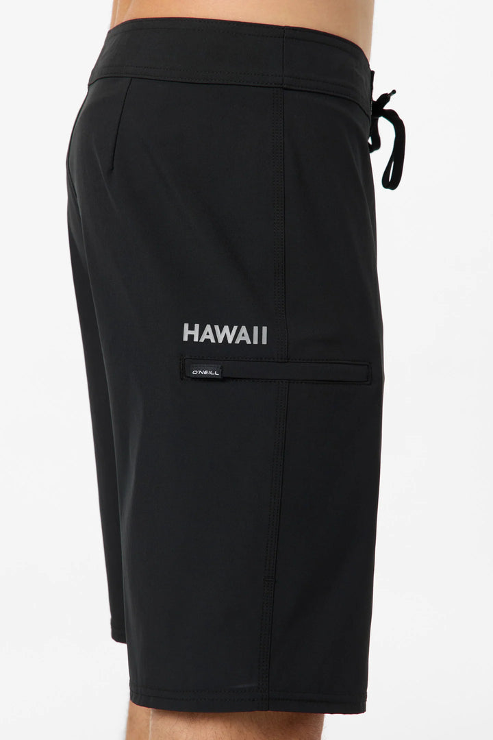 O'NEILL HYPERFREAK HEAT SOLID HAWAII BOARDSHORT - BLACK