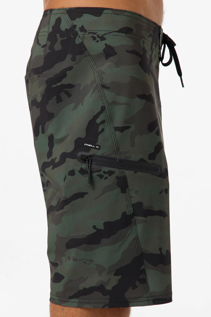 O'NEILL HYPERFREAK TECH HAWAII 19" BOARDSHORT - CAMO