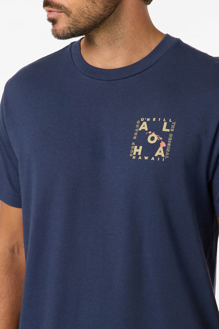 O'NEILL HAWAII LAYOUT CLASSIC TEE - NAVY2