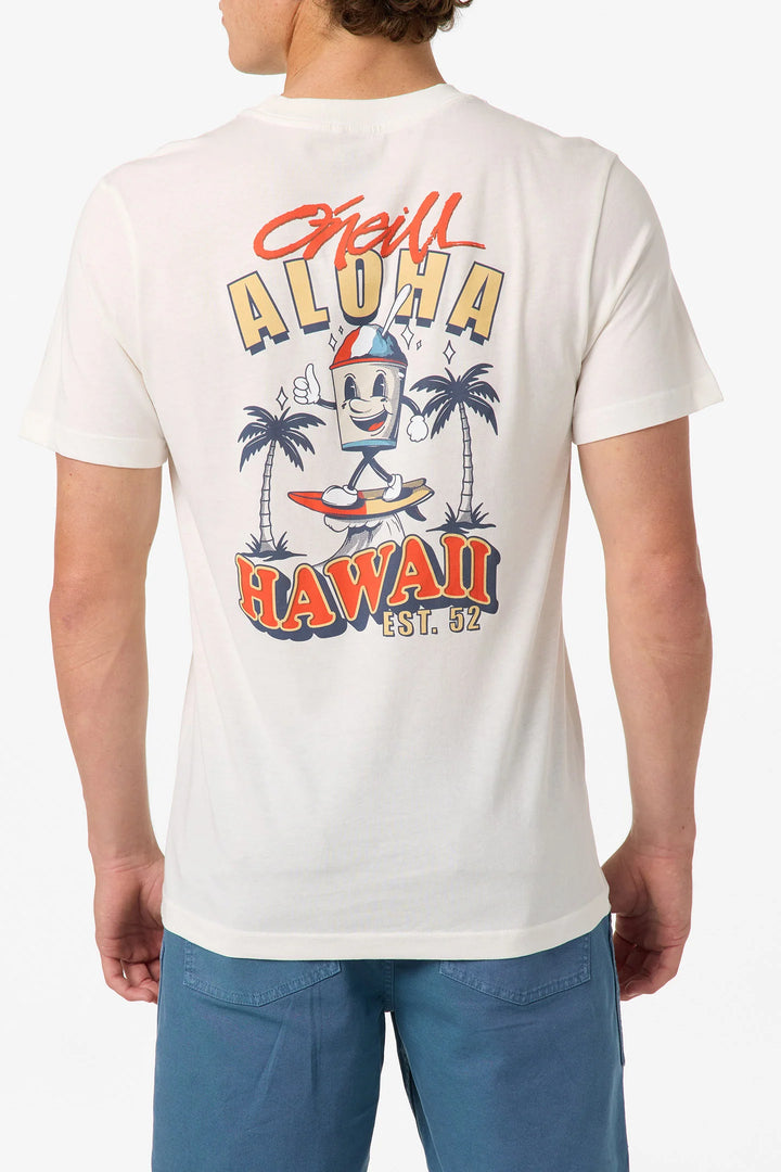 O'NEILL HAWAII SNACK TIME CLASSIC TEE - WHITE