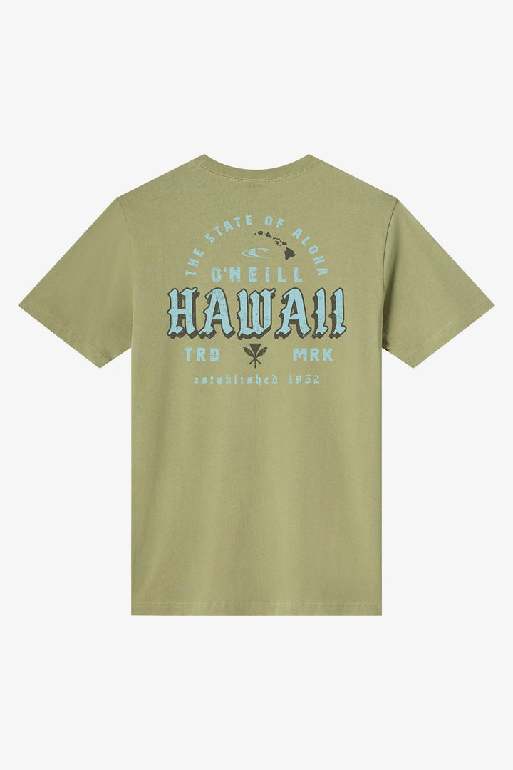 O'NEILL HAWAII ARC CLASSIC TEE - OIL GREEN