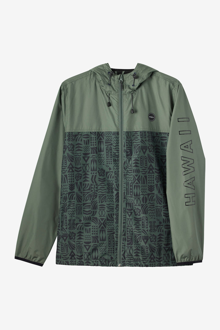 O'NEILL NOMADIC HAWAII WINDBREAKER - OLIVE