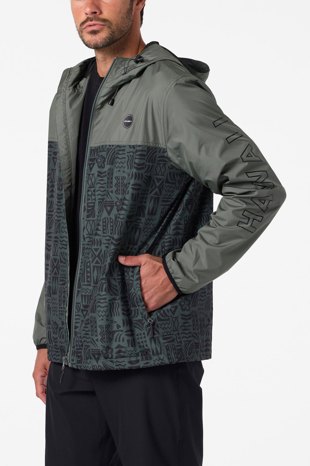 O'NEILL NOMADIC HAWAII WINDBREAKER - OLIVE