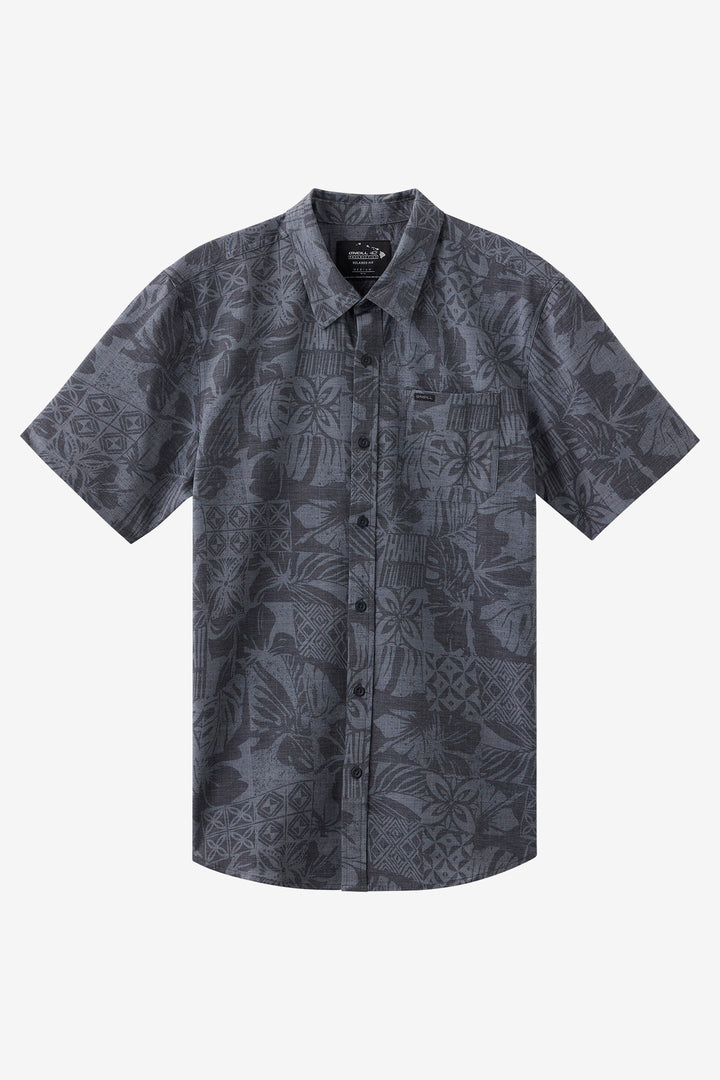 O'NEILL TRVLR UPF TRAVERSE HAWAII SHORT SLEEVE WOVEN - GRAY