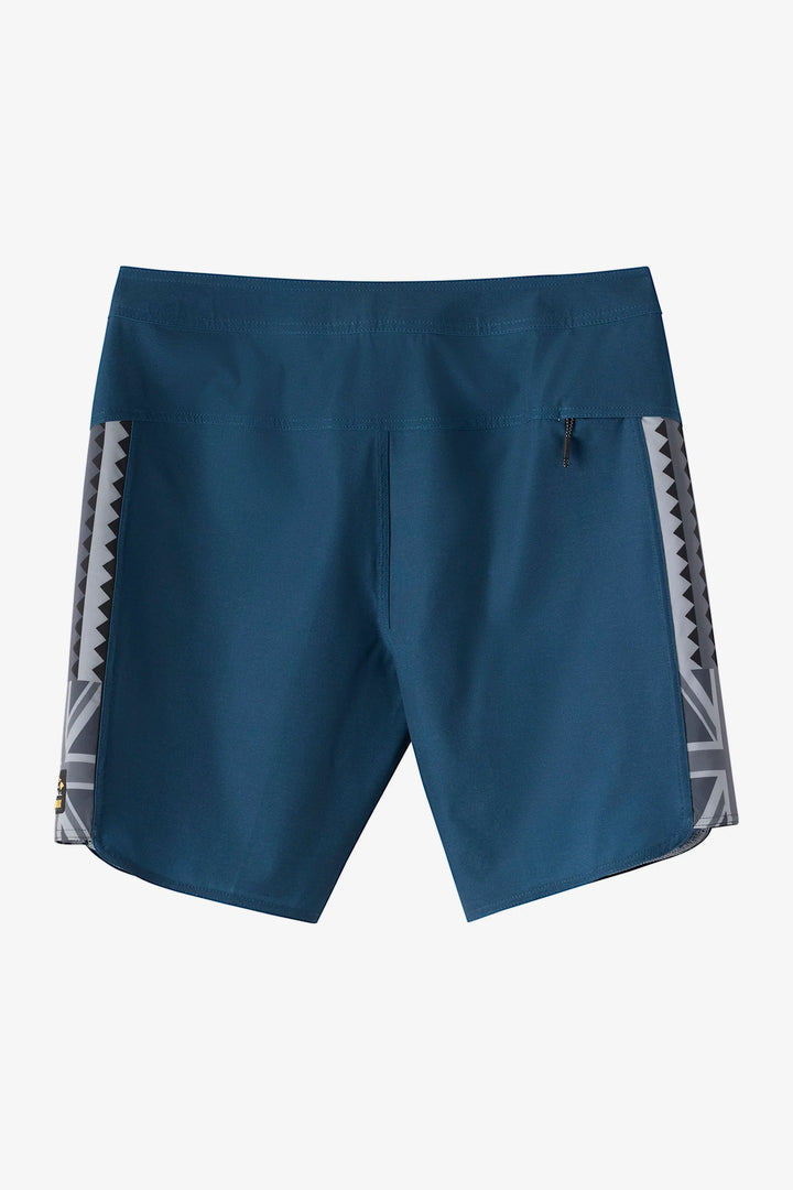 O'NEILL HYPERFREAK TECH PANEL HAWAII 19" BOARDSHORT - BLUE