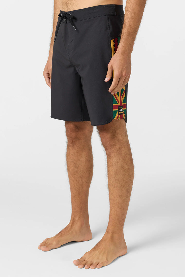 O'NEILL HYPERFREAK TECH PANEL HAWAII 19" BOARDSHORT - RASTA