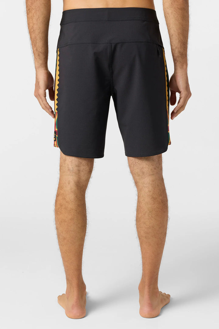 O'NEILL HYPERFREAK TECH PANEL HAWAII 19" BOARDSHORT - RASTA