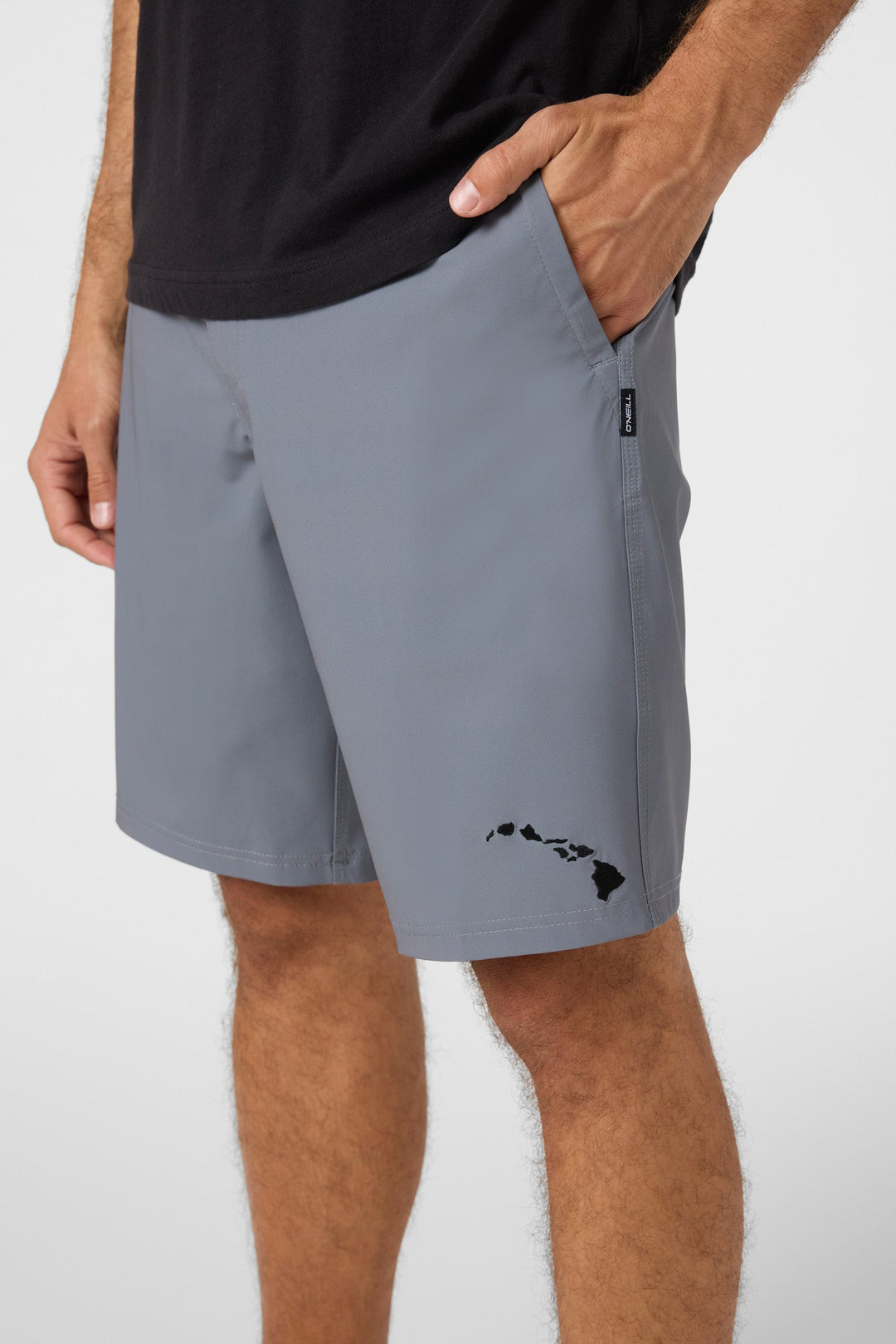O'NEILL RESERVE SOLID HAWAII 20 HYBRID SHORT - GRAY