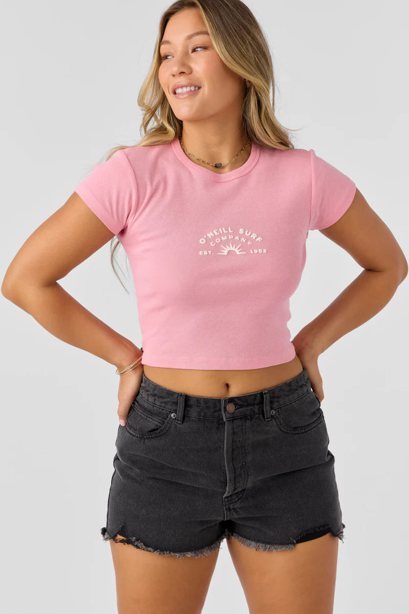 O'NEILL SUN RAYS WOMENS TEE - PEONY