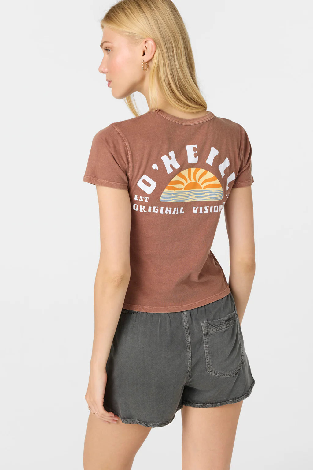 O'NEILL SUNNY SIDE WOMENS TEE - CAROB BROWN