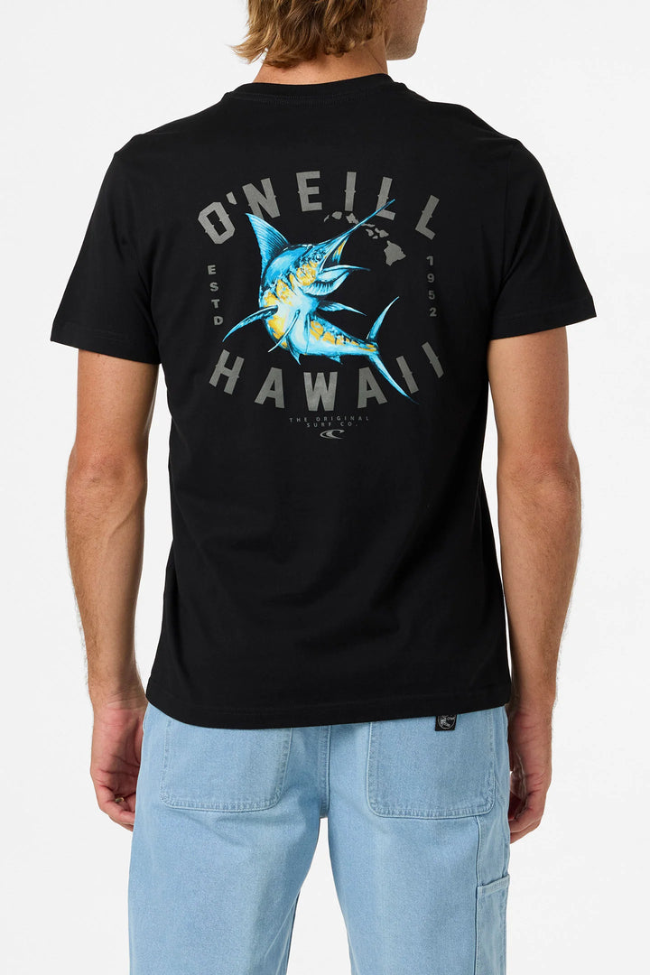 O'NEILL MARLIN HAWAII CLASSIC TEE - BLACK