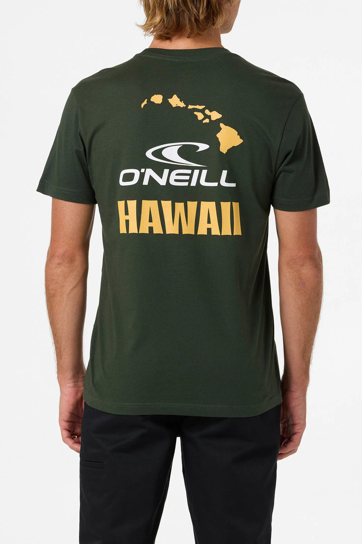 O'NEILL SQUARE UP HAWAII CLASSIC TEE - HUNTER GREEN