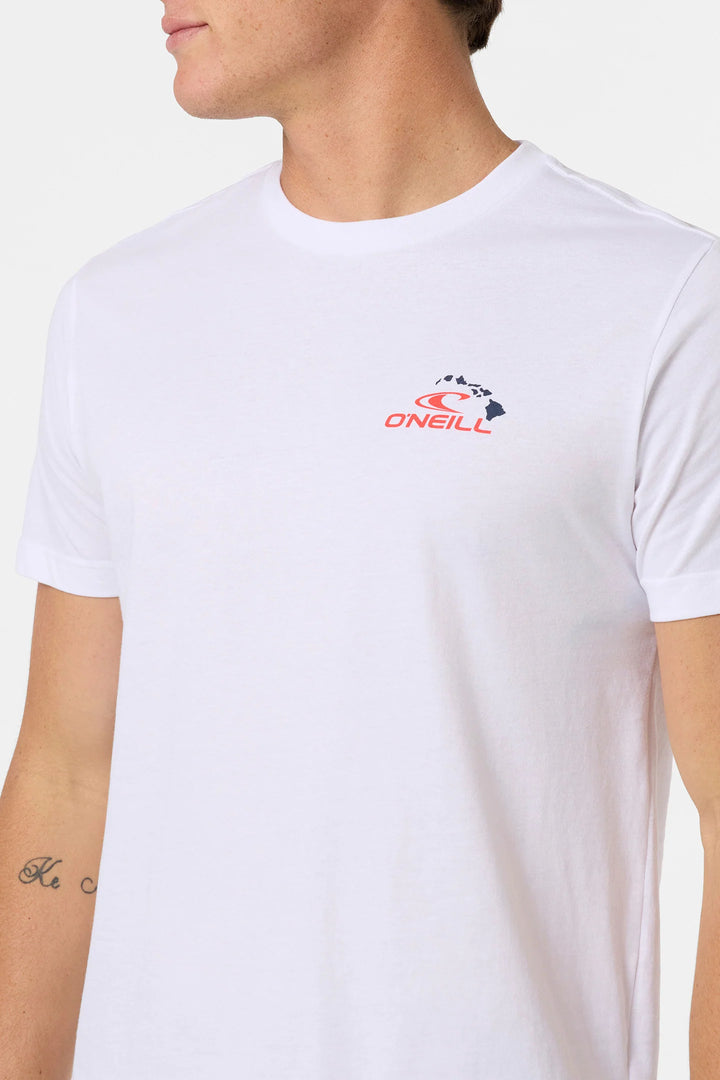 O'NEILL SQUARE UP HAWAII CLASSIC TEE - WHITE