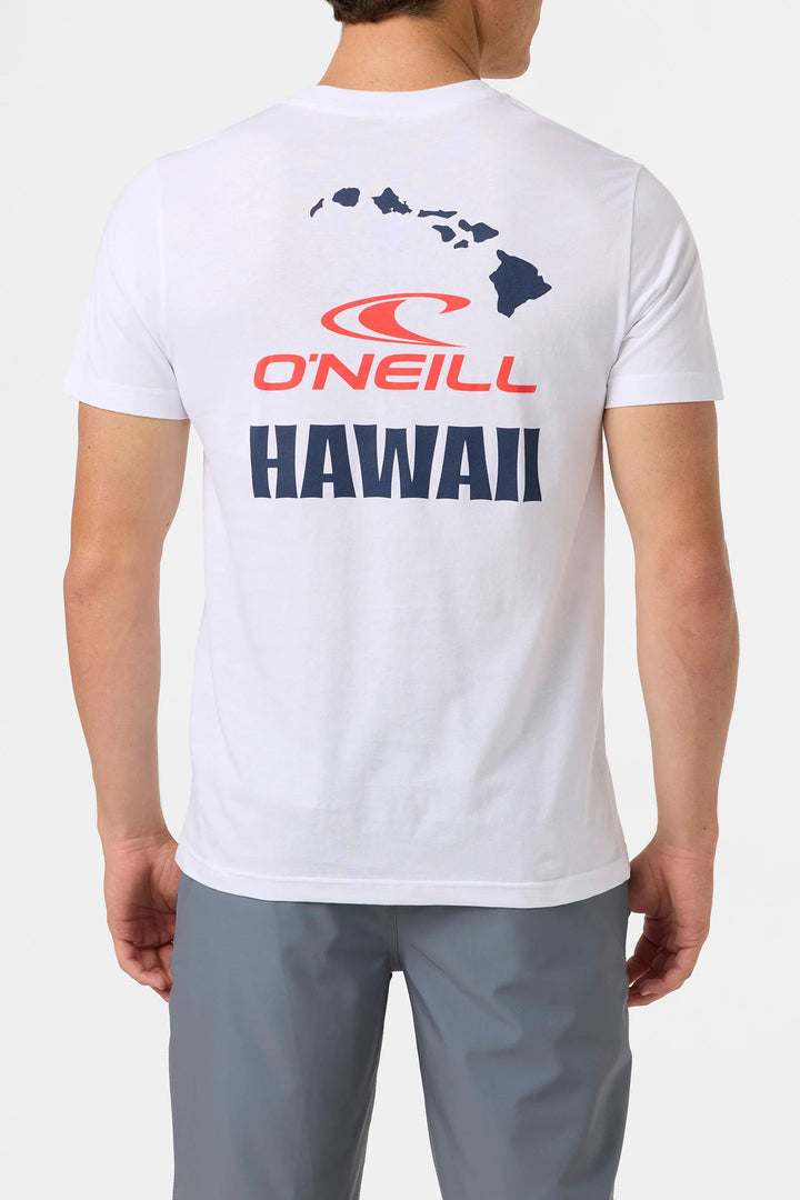 O'NEILL SQUARE UP HAWAII CLASSIC TEE - WHITE