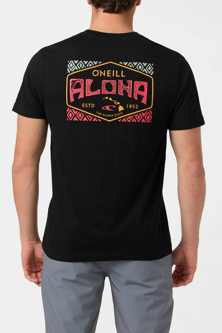 O'NEILL ALOHA HAWAII CLASSIC TEE - BLACK