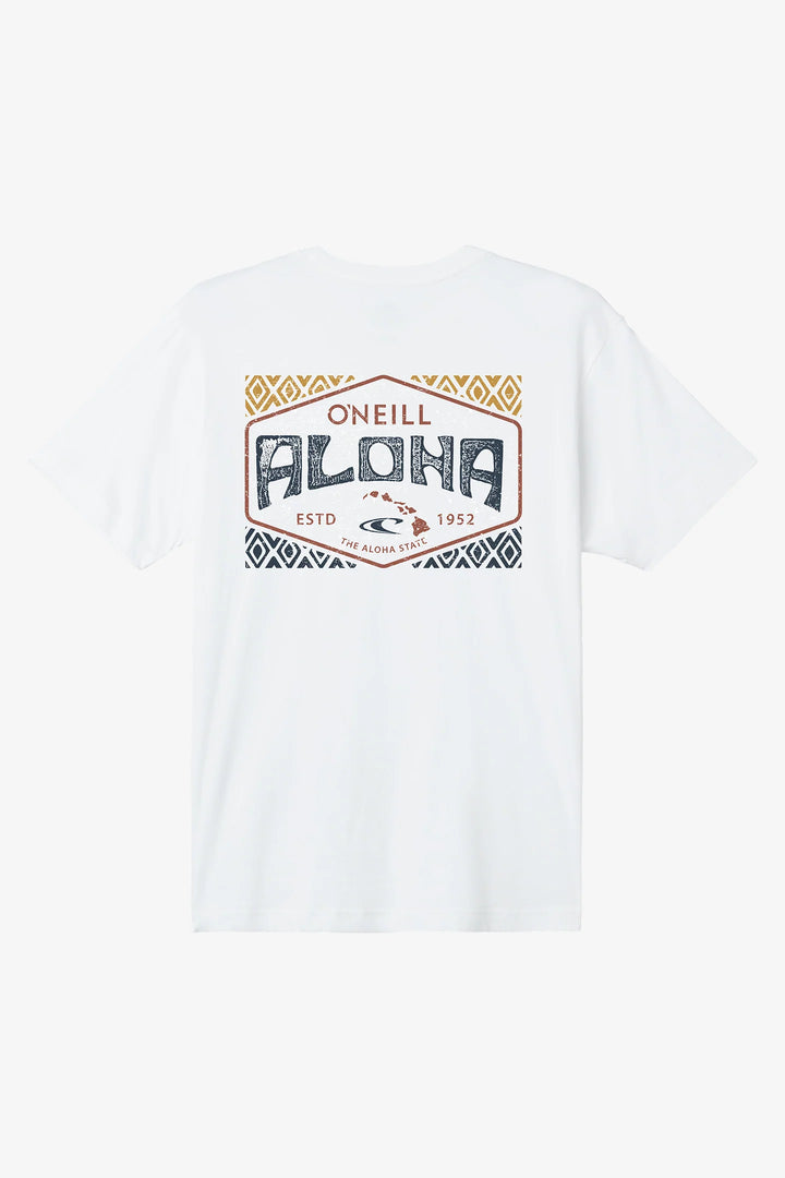 O'NEILL ALOHA HAWAII CLASSIC TEE - WHITE