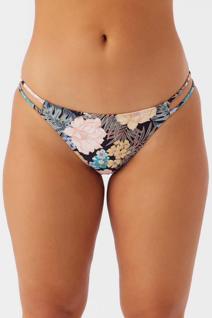 O'NEILL MACAW TROPICAL CARDIFF BIKINI BOTTOM - BLACK