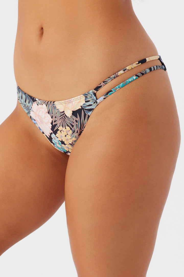 O'NEILL MACAW TROPICAL CARDIFF BIKINI BOTTOM - BLACK