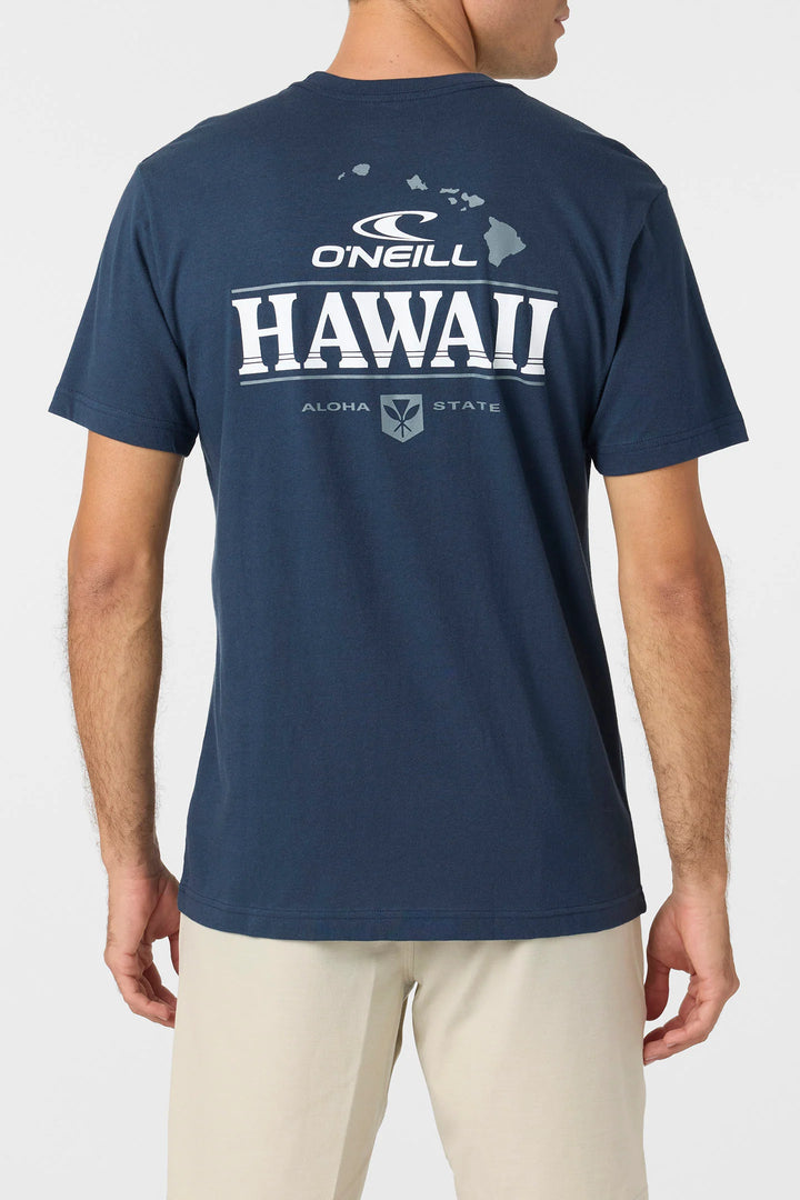 O'NEILL HORIZON LINES TEE - NAVY BLUE