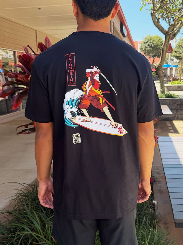 HIC SAMURAI SURFER BIG BRADDAH TEE - BLACK