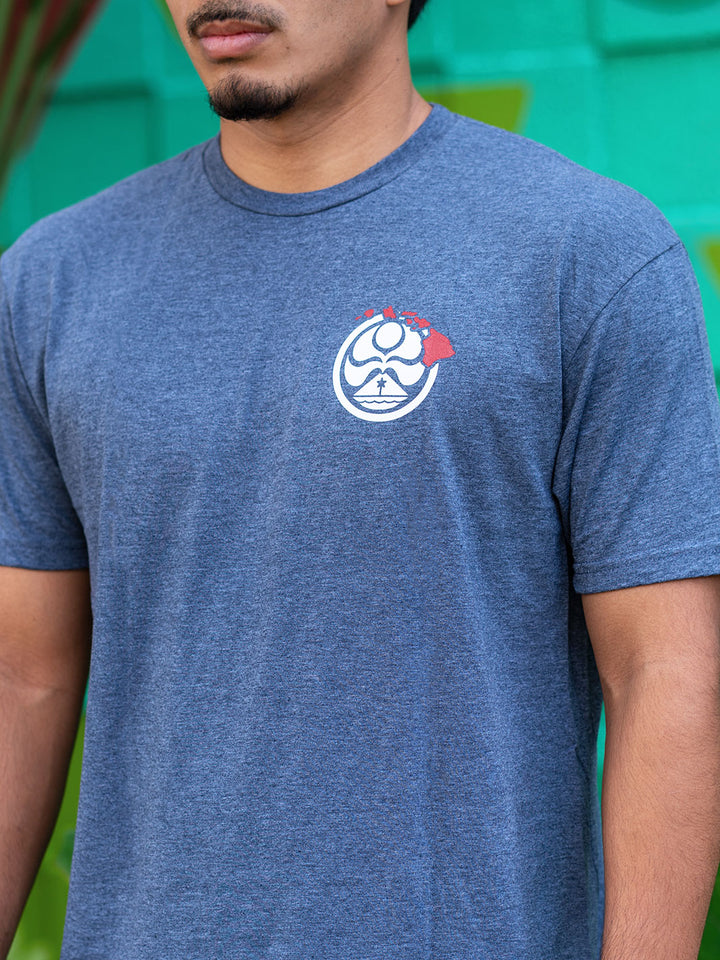 HIC SHAKA CHAIN TEE - HEATHER NAVY
