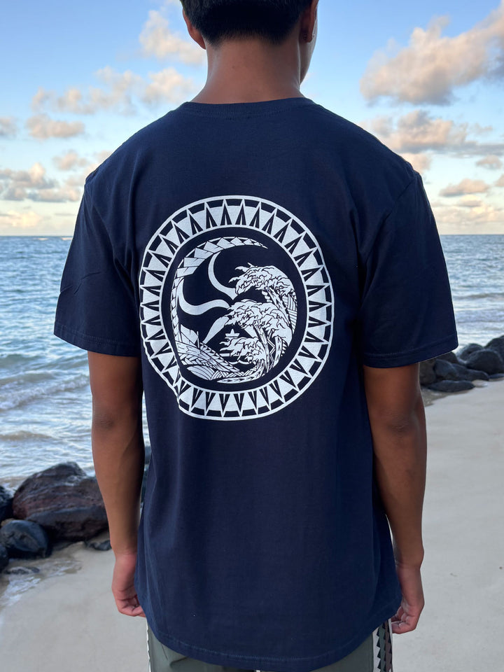HIC MANJI DOT BIG BRADDAH TEE - NAVY