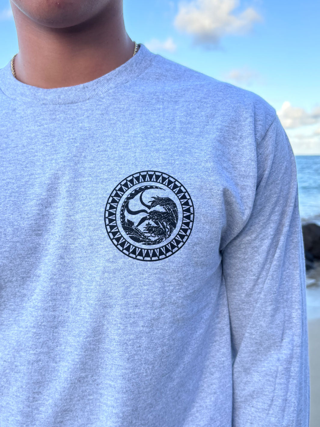 HIC MANJI DOT LONG SLEEVE - HEATHER GRAY