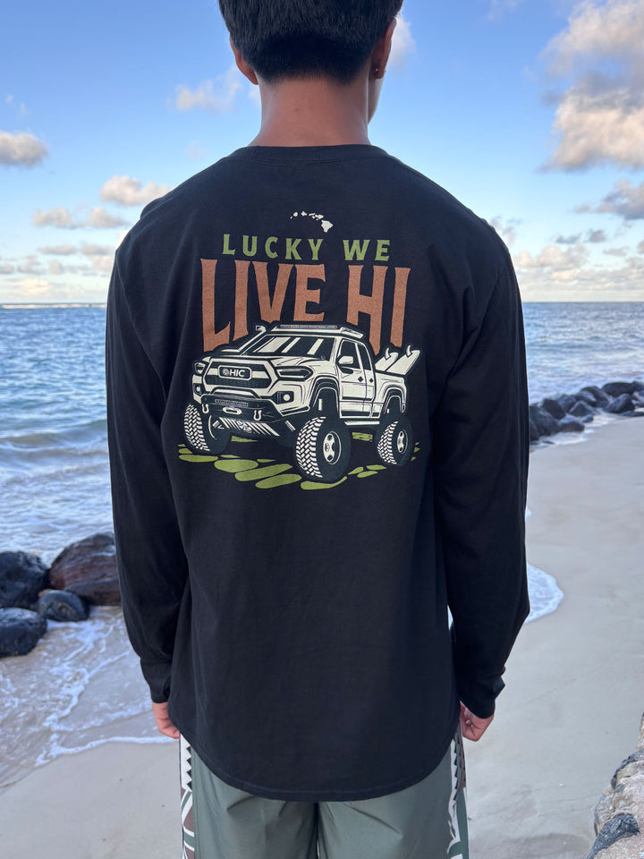 HIC LUCKY WE LIVE HI LONG SLEEVE - BLACK
